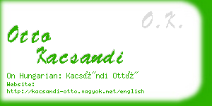 otto kacsandi business card